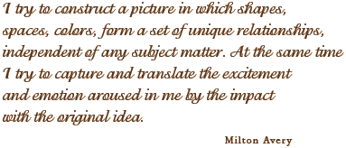 Milton Avery's quote